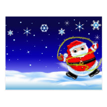 Jinglz™ Jingle Bell Santa postcard