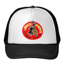 JINX MINX red & yellow Trucker Hat