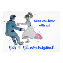Jive Fun! swing dancing rock and roll Invitations