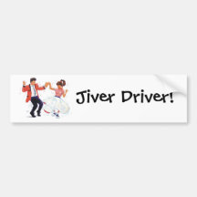 Jiver Driver Classic Rock and Roll Jive Dancing Bumper Stickers