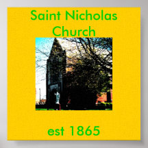 jkl, Saint Nicholas Church, est 1865 Poster
