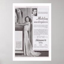 Joan Crawford Adrien gown Silk advertisement Print