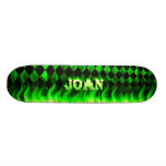 Joan green fire Skatersollie skateboard.