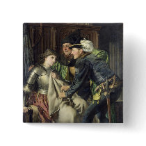 Joan of Arc  Insulted in Prison, 1866 Pinback Button