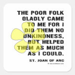 Joan of Arc Kindess Sticker