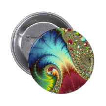 Joanie 50 Fractal Art Pinback Buttons