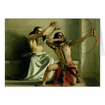 Joash Shooting the Arrow of Deliverance, 1844 Card