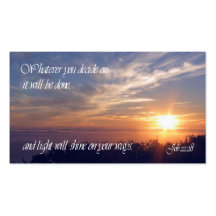 Job 22:28 Inspirational Wallet Cards Business Cards