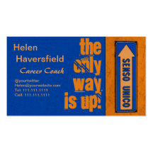 Job Career Coach / Motivational Trainer Urban Chic Business Card Templates