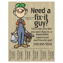 Job Hunting flyer Carpenter Plumber Painter