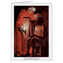 Job Mocked By His Wife,  By La Tour Georges De Greeting Cards