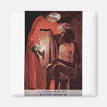 Job Mocked By His Wife,  By La Tour Georges De Refrigerator Magnets
