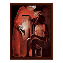 Job Mocked By His Wife,  By La Tour Georges De Post Cards