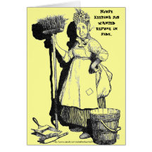 "Job Wanted: HOUSE-KEEPER" Card