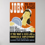 Jobs for Girls & Women Poster posters