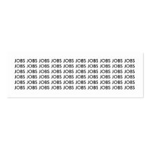 JOBS<JOBS<JOBS Bookmark Business Cards