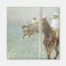 Jockeys Before the Race by Edgar Degas Magnets