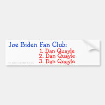 Joe Biden Fan Club: Bumper Stickers