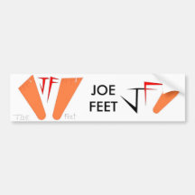 JOE FEET Bumper sticker