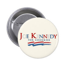 Joe Kennedy, III for Congress white version Button