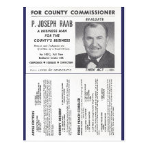 Joe Raab's Orchard Recipes & Political Ad Postcards