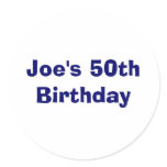 Joe's 50th Birthday Round Stickers