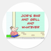 joes bar and grill and whatever sticker