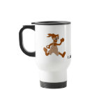 Jogging Cartoon Rabbit Coffee Mugs