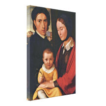 Johann Overbeck - artiste avec son épouse et fils Impressions Sur Toile