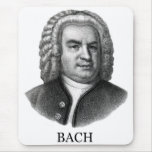 Johann Sebastian Bach, black Mousepad