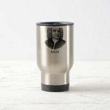 Johann Sebastian Bach, black Mugs