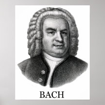 Johann Sebastian Bach, black Print