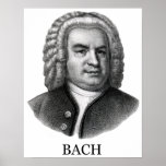 Johann Sebastian Bach, noir Posters