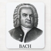 Johann Sebastian Bach, noir Tapis De Souris