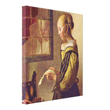 Johannes Vermeer - Girl reading a Letter Canvas Print