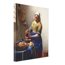 Johannes Vermeer - The milkmaid Canvas Print