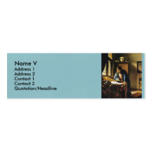 Johannes Vermeer's The Geographer (circa 1669) Business Card Template