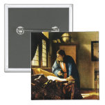 Johannes Vermeer's The Geographer (circa 1669) Button