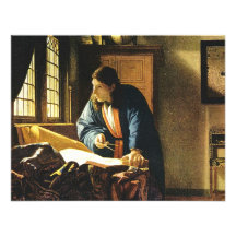 Johannes Vermeer's The Geographer (circa 1669) Custom Invites