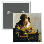 Johannes Vermeer's The Lacemaker (circa 1670) Pins