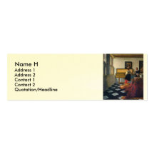 Johannes Vermeer's The Music Lesson (circa1663) Business Card