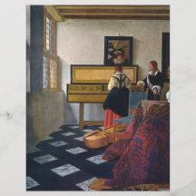 Johannes Vermeer's The Music Lesson (circa1663) Full Colour Flyer