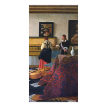 Johannes Vermeer's The Music Lesson (circa1663) Custom Photo Card