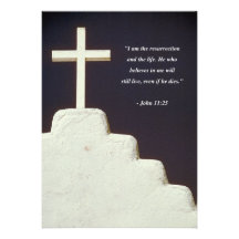 JOHN 11:25 Bible Verse Personalized Invitations