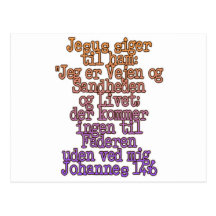 John 14:6 Danish Post Cards