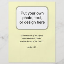 JOHN 1:23 PERSONALIZED FLYER