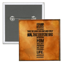 John 3:16 Button