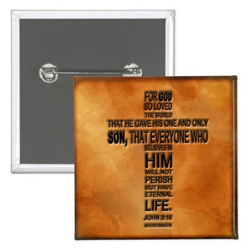John 3:16 Button