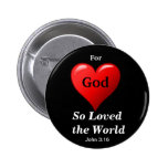John 3:16   Button