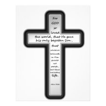 John 3:16 Cross Only Customized Letterhead